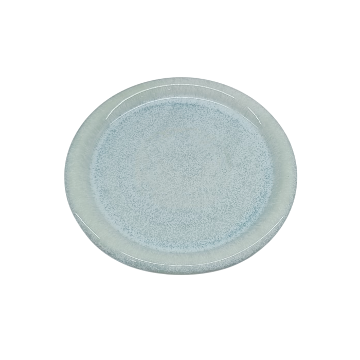 DKD Home Decor Plato Moderno de Gres Esmaltado Azul Celeste 15.5 x 15.5 x 1.8 cm (6 Unidades) Apto Microondas y Lavavajillas