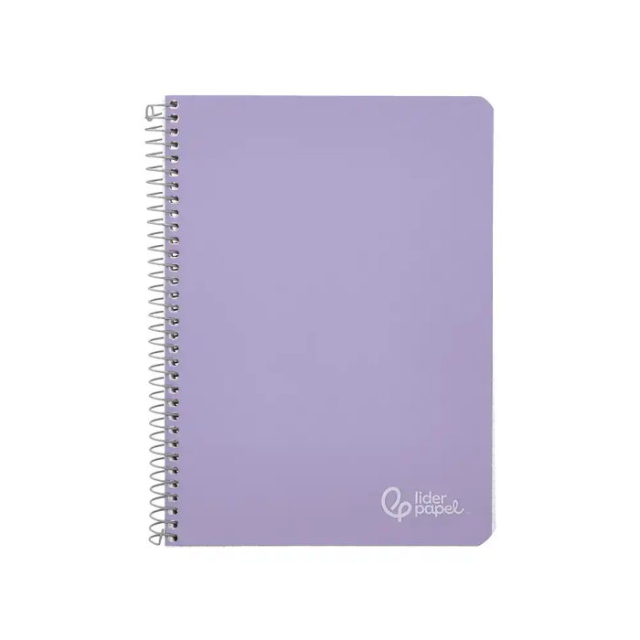 Liderpapel Cuaderno espiral A5 tapa dura 80h 90gr cuadro 4mm con margen color violeta 1
