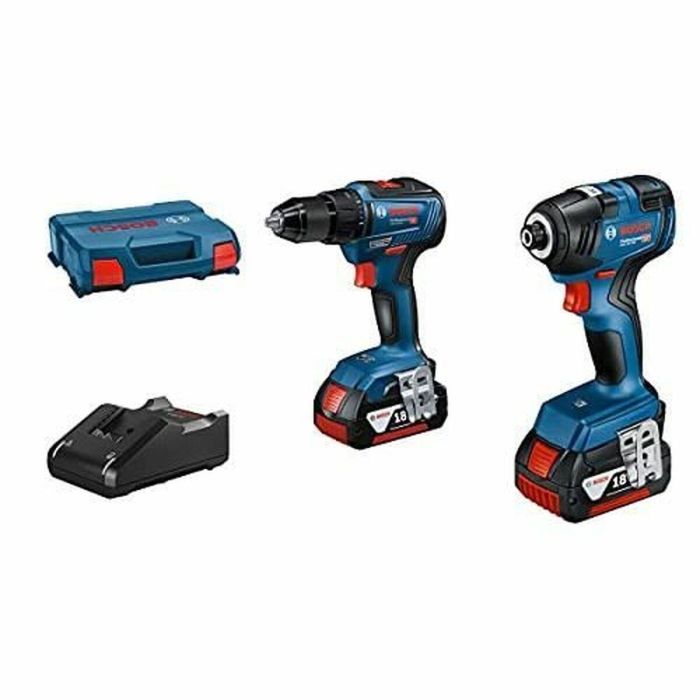 Bosch Professional Kit Combo 2 Herramientas 18V: GDR 18V-200 + GSR 18V-55 + GBA 18V 2x4.0Ah + GAL 18V-40