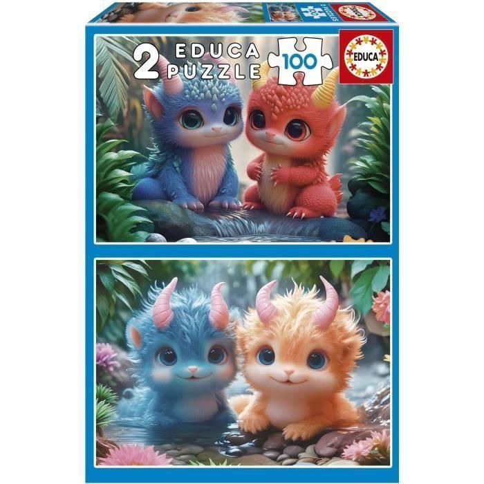 Educa Puzzle Monstruos Adorables 2x100 piezas. Set doble de 2 puzzles de 100 piezas cada uno para niños a partir de 6 años. Fabricado en Cartón. 0 Educa Puzzle Monstruos Adorables 2x100 piezas. Set doble de 2 puzzles de 100 piezas cada uno para niños a partir de 6 años. Fabricado en Cartón. 0