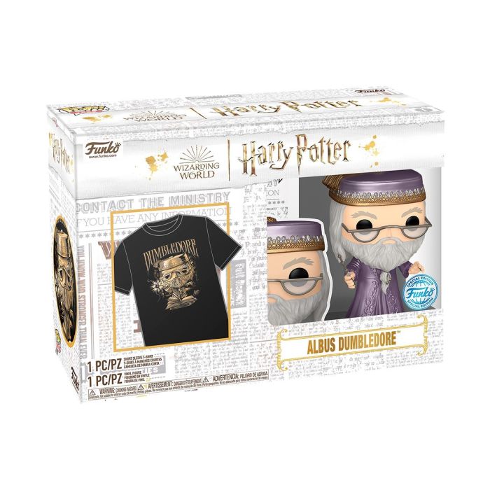 Funko 76924 Pop & Tee Dumbledore Harry Potter: Set Figura Coleccionable y Camiseta Talla L 1