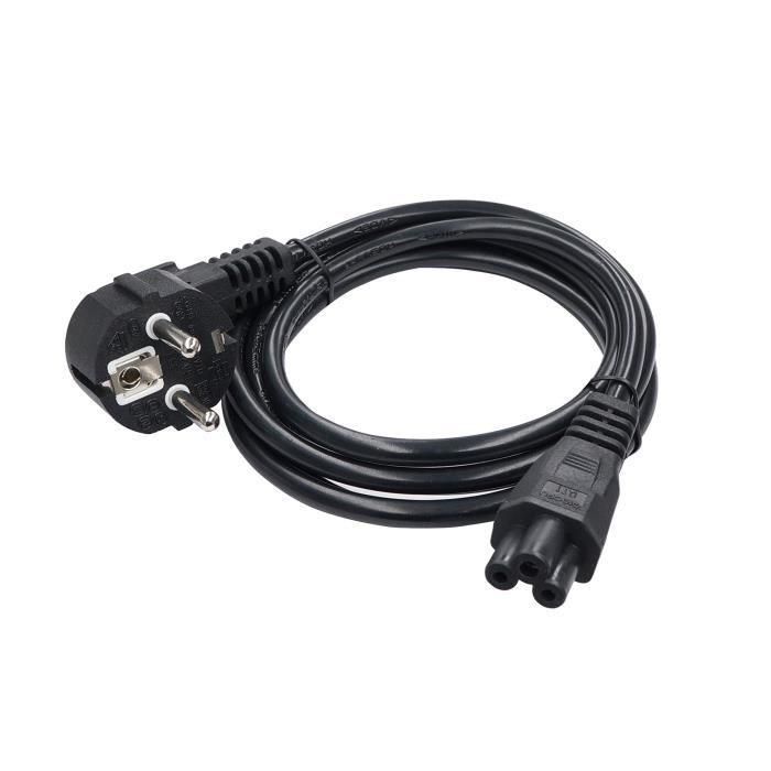 Lineaire EC217C Cable de alimentación 2 polos + tierra tipo trébol IEC C5 1.80 m para ordenador portátil 220V 10A 2