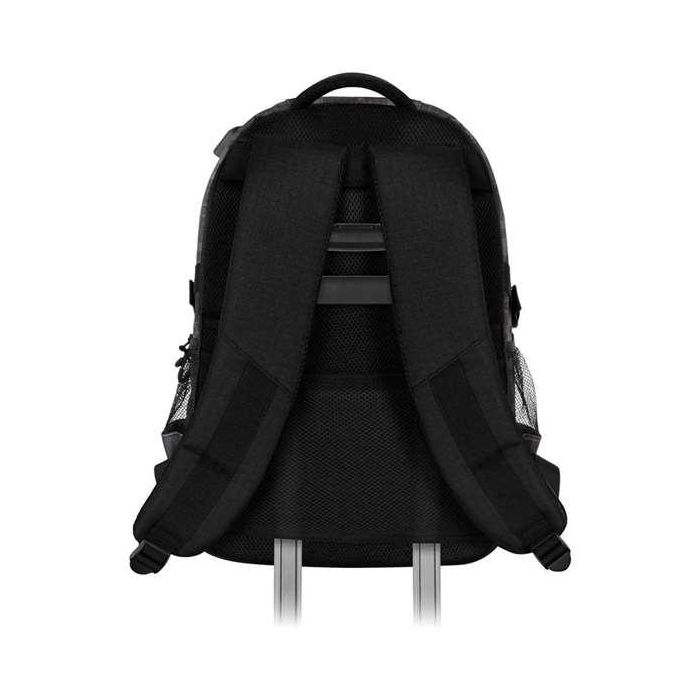 Karactermania Miércoles Run. Plus FAN Chain Mochila, Negro, Ripstop, 3 Compartimentos, USB, 44x34x21 cm 6