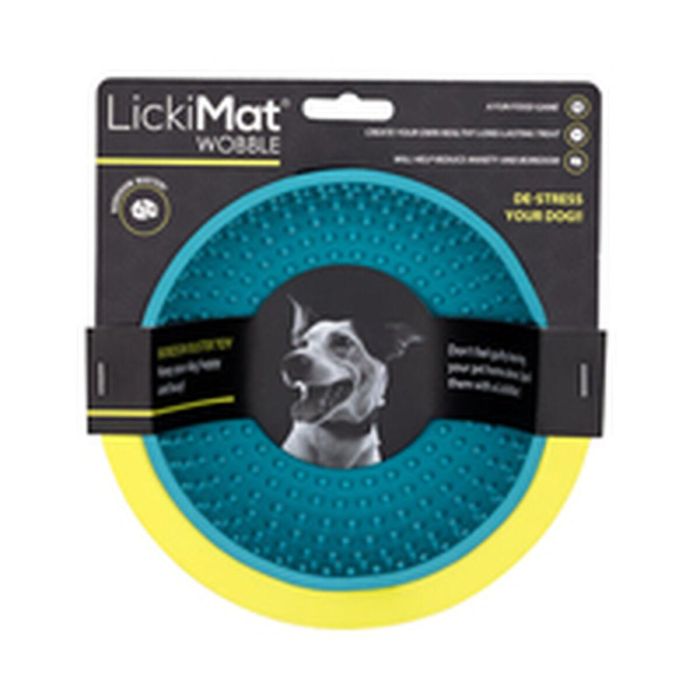 Comedero para Perro Lickimat Wobble Turquesa Goma 1