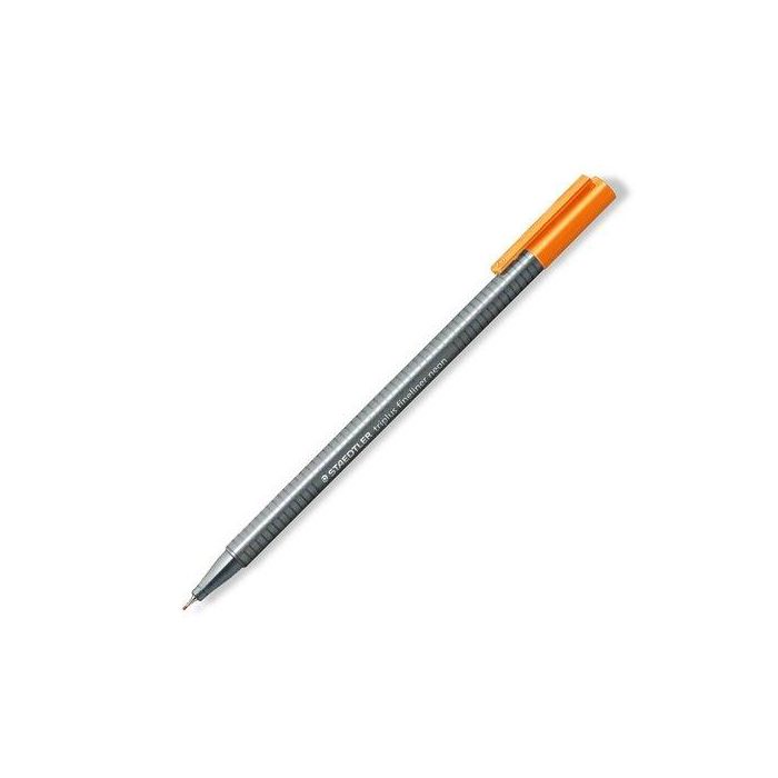 Rotulador Fibra Staedtler 334 Triplus Fineliner Naranja Neon (Set de 10)