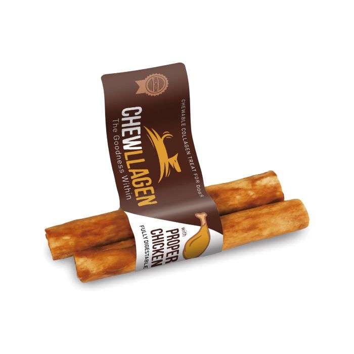 Chewllagen 742174712524 Rollo Masticable de Colágeno Pollo 12.5 cm para Perros, Digestión y Articulaciones, 2 Rollos/Pack, Display 35 Packs 2 Chewllagen 742174712524 Rollo Masticable de Colágeno Pollo 12.5 cm para Perros, Digestión y Articulaciones, 2 Rollos/Pack, Display 35 Packs 2
