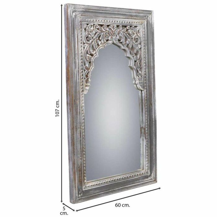 Espejo de pared Alexandra House Living Blanco 5 x 107 x 60 cm Rectangular 5