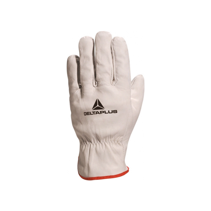 Deltaplus Guantes de Piel Vacuno Todo Flor para Trabajo General, Alta Destreza, Homologado EN388: 3122X, Talla 7 1