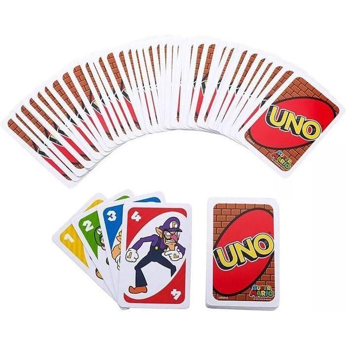 Mattel Games Drd00 Juego de Cartas UNO Super Mario Bros, Edición Especial con Carta Superestrella, 2-10 Jugadores, +6 Años 1 Mattel Games Drd00 Juego de Cartas UNO Super Mario Bros, Edición Especial con Carta Superestrella, 2-10 Jugadores, +6 Años 1