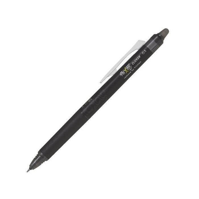 Pilot Bolígrafo Tinta Borrable Frixion Point Clicker 0.5 Negro, Punta Synergy, Retráctil, Grip Cómodo, Pack 12 Unidades (12 Unidades)