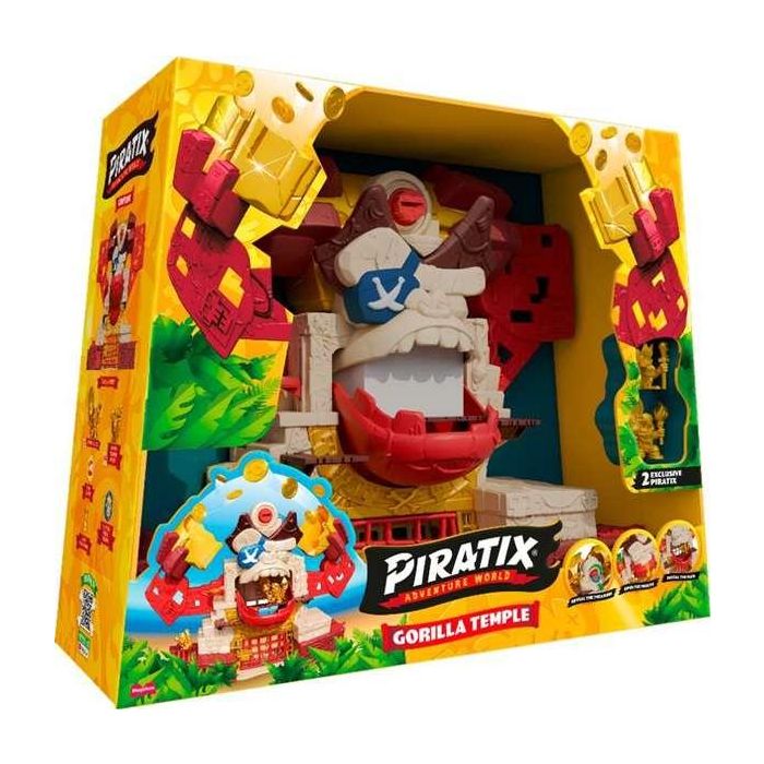 Templo gorila piratix s. incluye 4 monedas, 1 totem,2 piratix exclusivos y 3 accesorios. 47,5x36,6x16,5 cm Templo gorila piratix s. incluye 4 monedas, 1 totem,2 piratix exclusivos y 3 accesorios. 47,5x36,6x16,5 cm