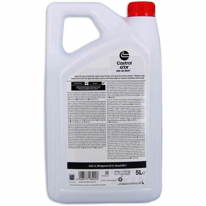 Aceite de motor Castrol GTX Gasolina Diesel 5W30 5 L 1 Aceite de motor Castrol GTX Gasolina Diesel 5W30 5 L 1