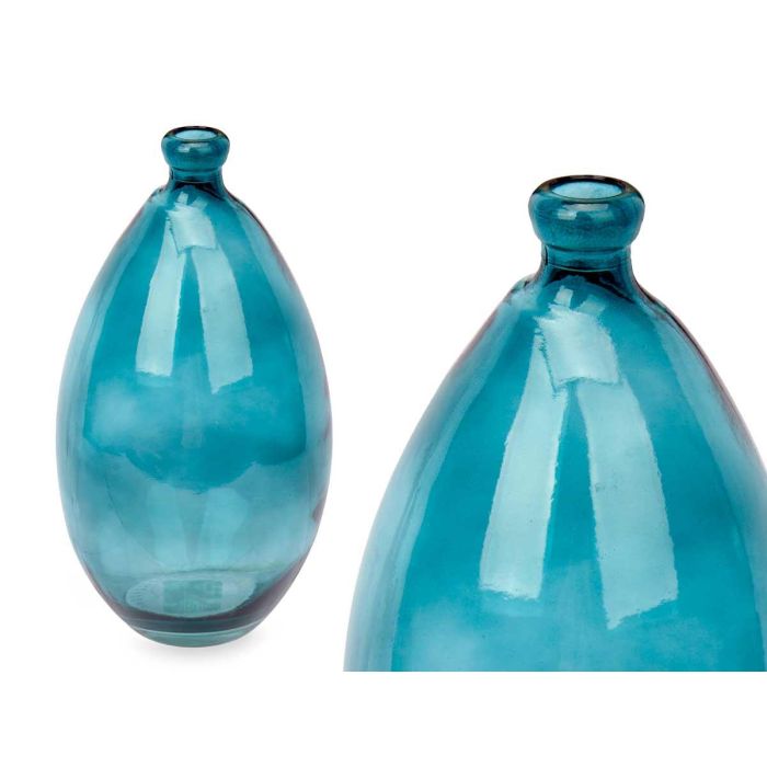 Botella Abombada Irregular Turquesa Giftdecor 17X30CM (4 Unidades) 1 Botella Abombada Irregular Turquesa Giftdecor 17X30CM (4 Unidades) 1