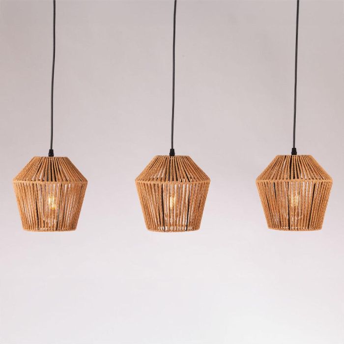 SKD-P80055 Lámpara Colgante Araraquara Cuerda Natural Diseño Original E27 Estilo Cálido para Salón Comedor 0 SKD-P80055 Lámpara Colgante Araraquara Cuerda Natural Diseño Original E27 Estilo Cálido para Salón Comedor 0