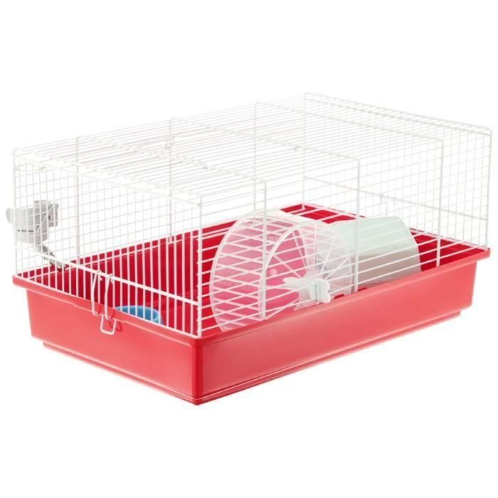 Jaula para hámster - Una rueda, un comedero, una casita, un bebedero - FERPLAST 2 Jaula para hámster - Una rueda, un comedero, una casita, un bebedero - FERPLAST 2