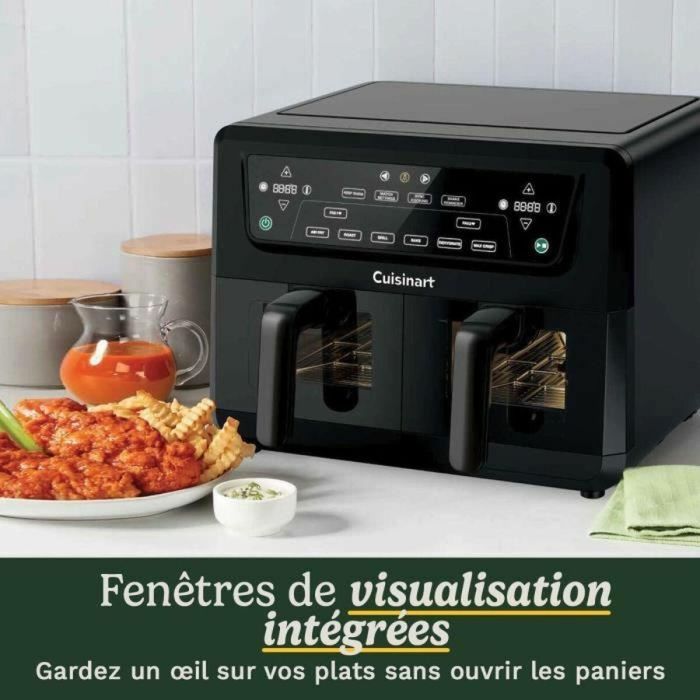 Cuisinart Freidora de Aire AFD10XBLE, Doble Tanque, Negra, Capacidad 10,4 L, 2400 W 2 Cuisinart Freidora de Aire AFD10XBLE, Doble Tanque, Negra, Capacidad 10,4 L, 2400 W 2