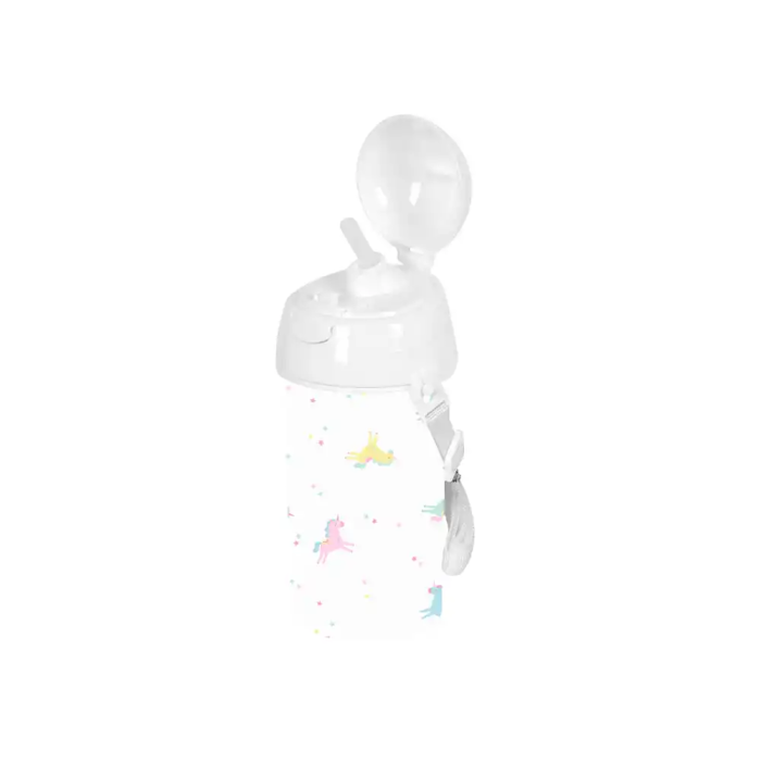 Safta Botella portaliquidos 500 ml apertura automatica con pajita preescolar 1