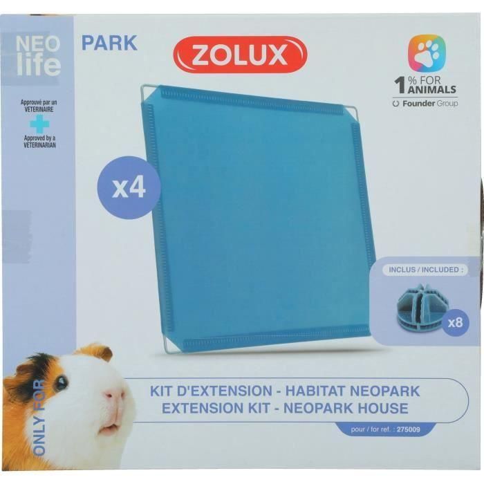 Kit de ampliación para recinto modular - ZOLUX - Neo Park - Conejillo de indias - 4 paneles sólidos 3 Kit de ampliación para recinto modular - ZOLUX - Neo Park - Conejillo de indias - 4 paneles sólidos 3