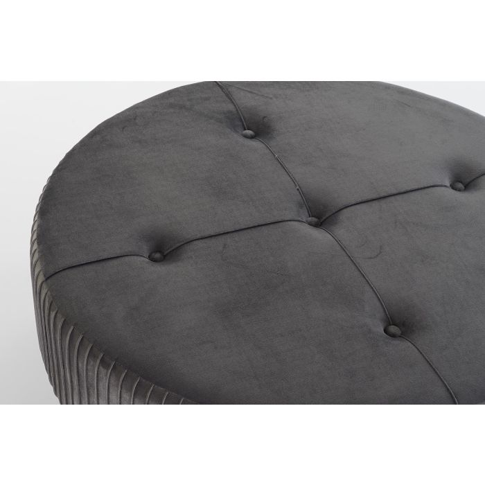 DKD Home Decor Reposapies Scandi Gris Oscuro 80x80x38 cm Velvet Madera 1