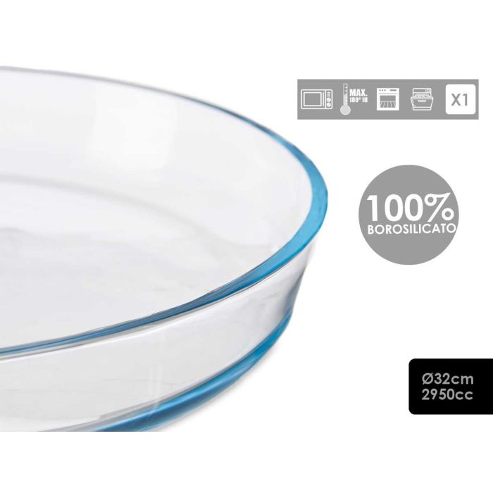 Bandeja Redonda Borosilicato 32Cm Vivalto (6 Unidades) 3 Bandeja Redonda Borosilicato 32Cm Vivalto (6 Unidades) 3
