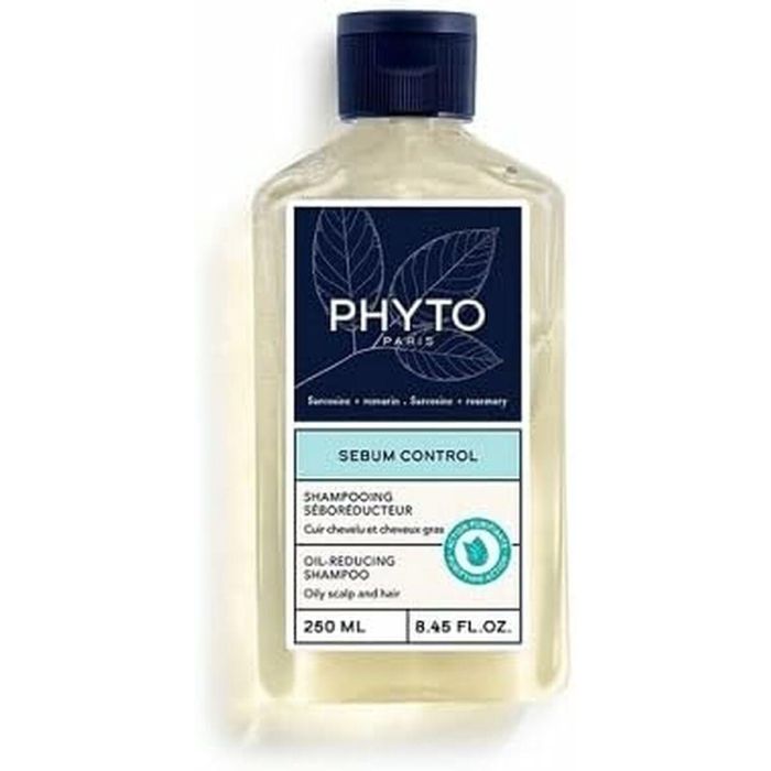 Phyto 1864A Champú Purificante Regulador de Sebo para Cabello Graso y Cuero Cabelludo - Sin Siliconas 250 ml