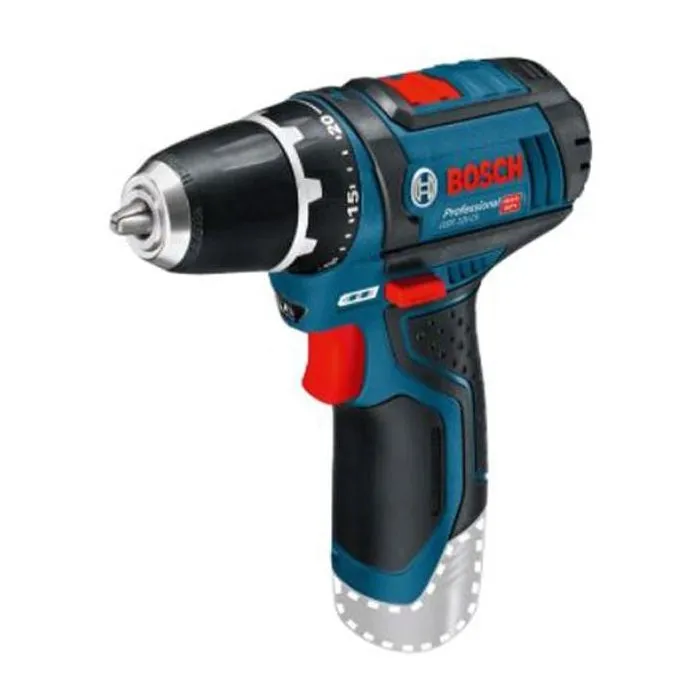 Bosch Professional Atornillador a Batería 12V GSR 12V-15, 2 x 2.0Ah + Cargador 1230, en Bolsa 1