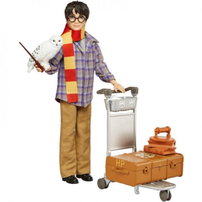 Mattel Harry Potter Figura Harry Potter y Hedwig Playset Plataforma 9/4 con Accesorios Muñeco 26cm Recomendado +6 Años 1