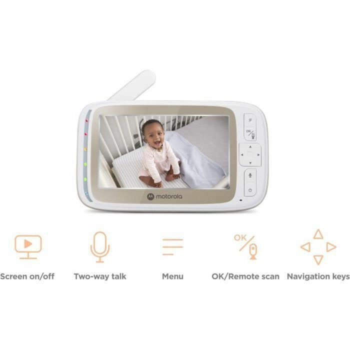 Motorola Baby VM85 Videoteléfono Conectado para Bebés con Audio Bidireccional, Detección de Movimiento y Sonido, Visión Nocturna 2