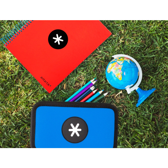 Antartik Plumier Escolar Triple Cremallera Color Azul 36 Piezas 10