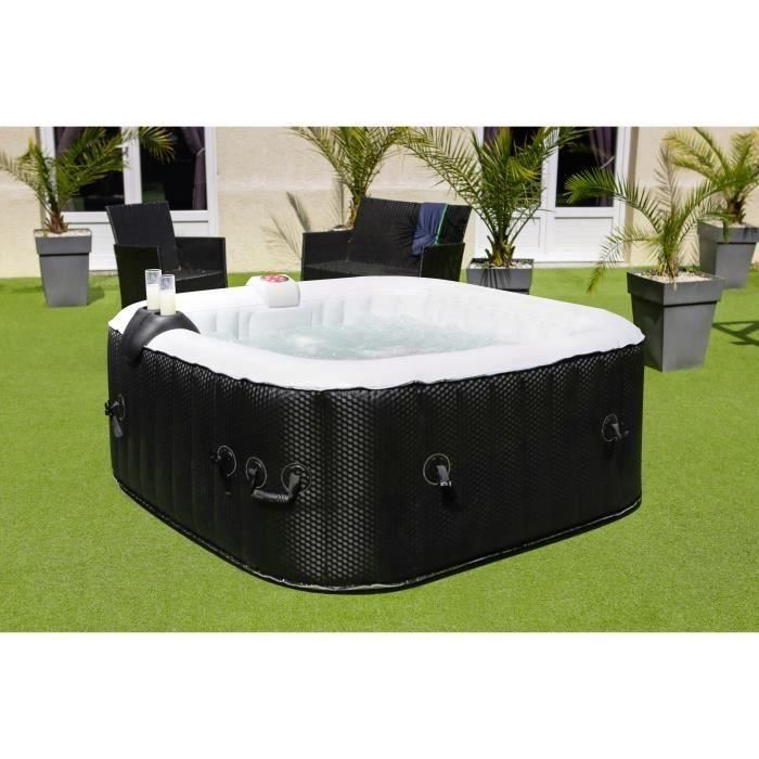 SUN SPA Spa hinchable cuadrado laminado - 6 personas - 1.85 x H 0.65 m 2 SUN SPA Spa hinchable cuadrado laminado - 6 personas - 1.85 x H 0.65 m 2