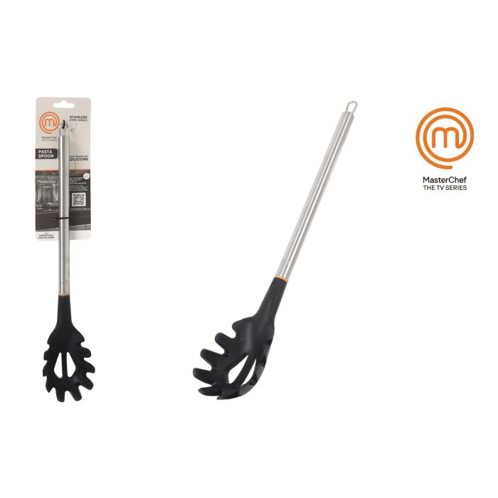 Cuchara para pasta de acero inoxidable y silicona Masterchef (24 Unidades) Cuchara para pasta de acero inoxidable y silicona Masterchef (24 Unidades)