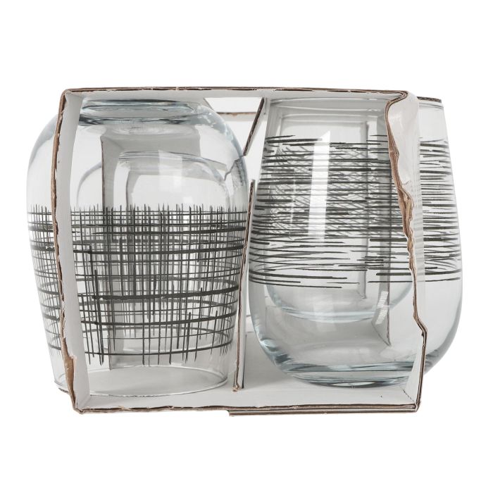 Set de 4 Vasos Gaia 475 cc Blanco Líneas - LAV (6 Cajas) 4 Set de 4 Vasos Gaia 475 cc Blanco Líneas - LAV (6 Cajas) 4