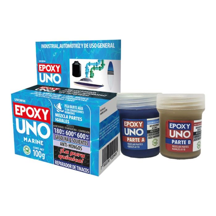 Adhesivo epoxy general marine 100 gr unom98 fusion epoxy black label