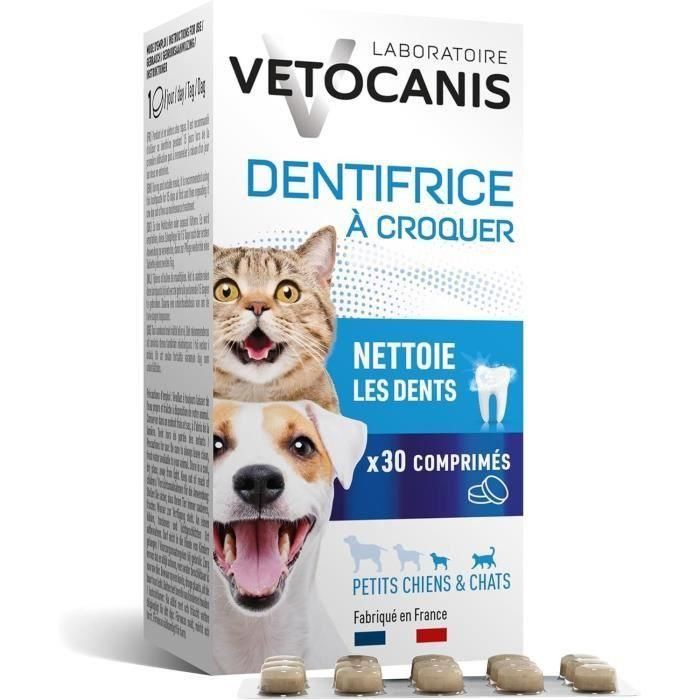 Vetocanis Plak Fighter Pasta de dientes masticable para gatos, 30 tabletas, Sabor a pollo, Salud dental, combate placa y caries 1 Vetocanis Plak Fighter Pasta de dientes masticable para gatos, 30 tabletas, Sabor a pollo, Salud dental, combate placa y caries 1