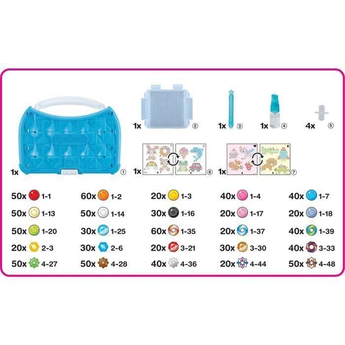 Epoch Aquabeds Estudio de Manualidades Maletín, Más de 900 Abalorios en 25 Colores, para Niños +3 Años 5