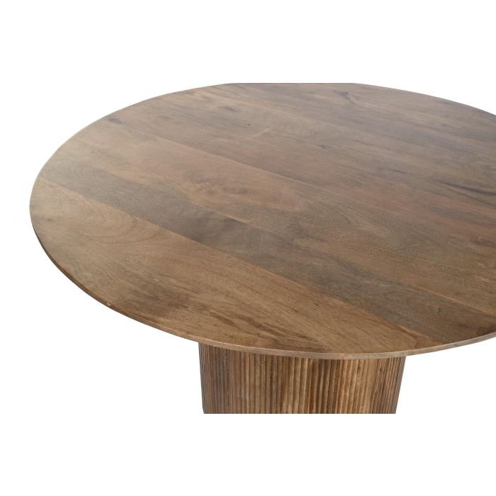 DKD Home Decor Mesa Comedor Natural Mango 120 x 120 x 76 cm 1