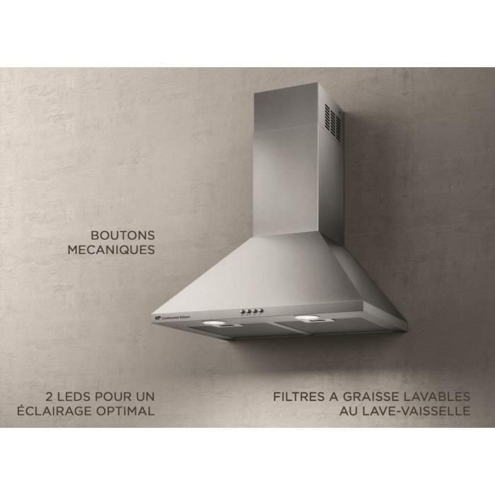 Campana piramidal CONTINENTAL EDISON CEHP6060S - 60 cm 1 Campana piramidal CONTINENTAL EDISON CEHP6060S - 60 cm 1
