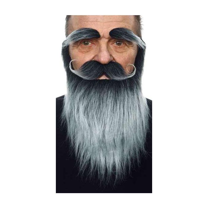 Barba, bigote y cejas adulto talla única Barba, bigote y cejas adulto talla única