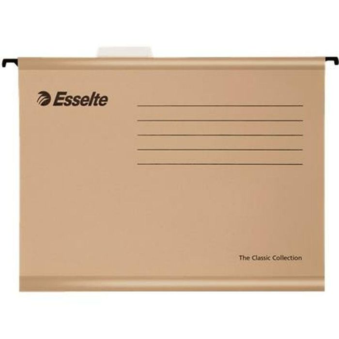 Esselte Carpeta Colgante Classic 230 gr Lomo V Acceso Superior A4 Pack 50 Unidades Kraft Natural