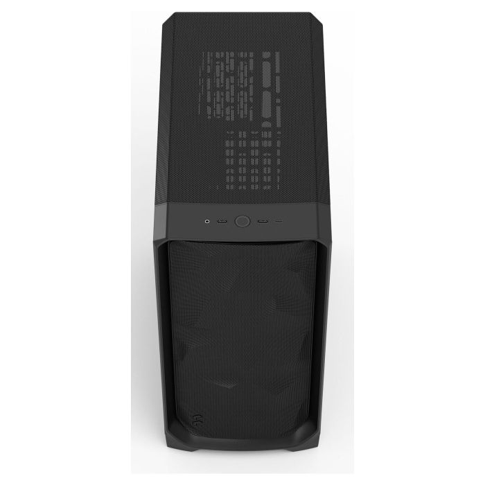 Fractal Design Meshify 3 Caja Negra con Ventana de Vidrio Templado para PC ATX/EATX/Micro-ATX/Mini-ITX, 7 Ranuras de Expansión, Compatible con Juego