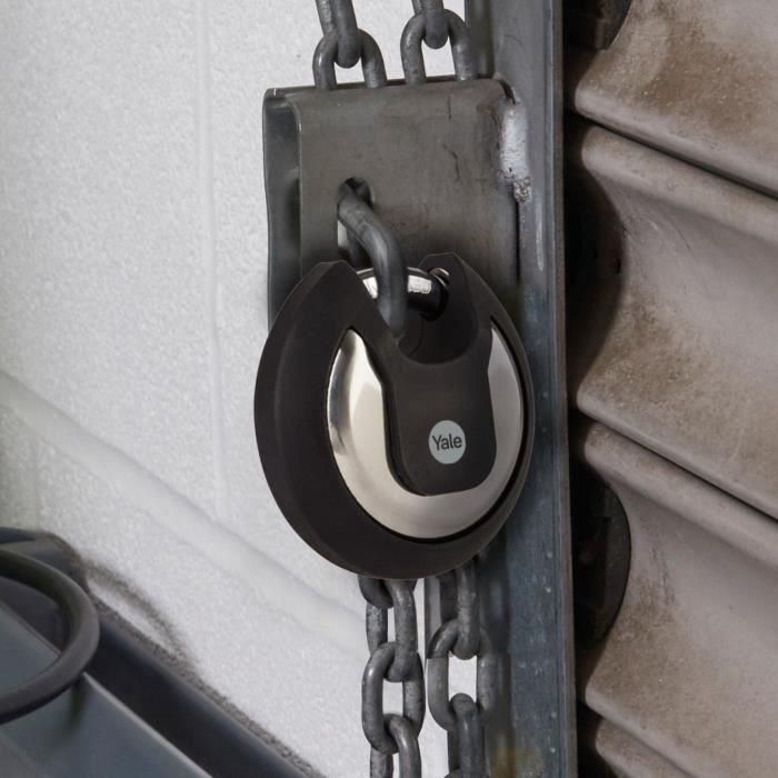 Candado de disco de acero inoxidable - YALE - Y130B/70/116/1 - 70 mm - Arco protegido de acero cementado - 3 llaves 2 Candado de disco de acero inoxidable - YALE - Y130B/70/116/1 - 70 mm - Arco protegido de acero cementado - 3 llaves 2