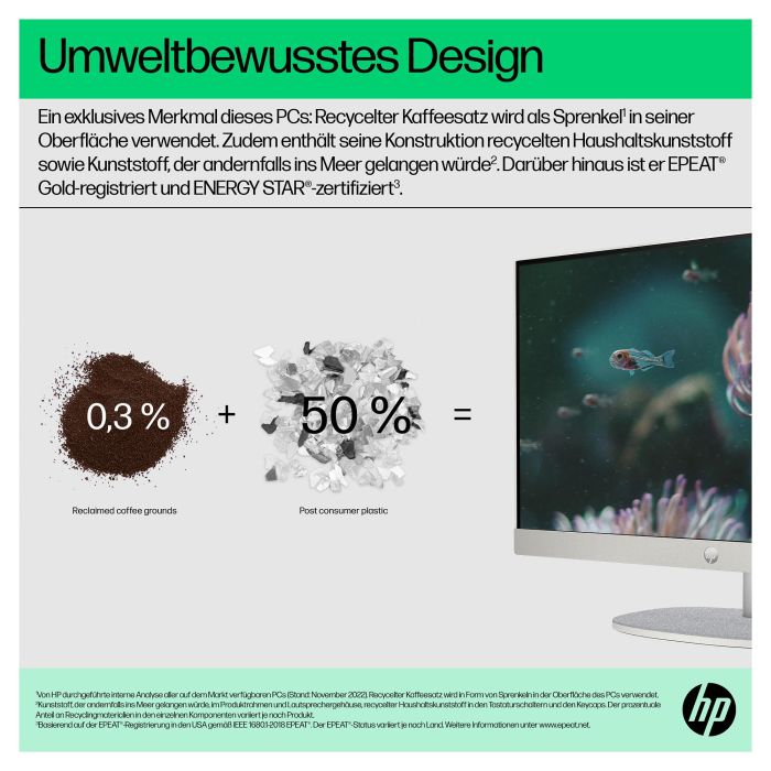 HP 24-cr0007ng All-in-One PC 60,5 cm (23,8 Zoll) 12