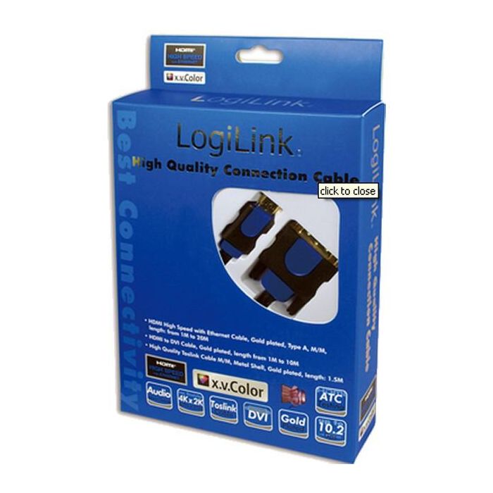 LogiLink CHB3105 1.4 - Cable HDMI a DVI-D, Conector 18+1pin, Macho/Macho, 5m, Negro/Azul 1 LogiLink CHB3105 1.4 - Cable HDMI a DVI-D, Conector 18+1pin, Macho/Macho, 5m, Negro/Azul 1