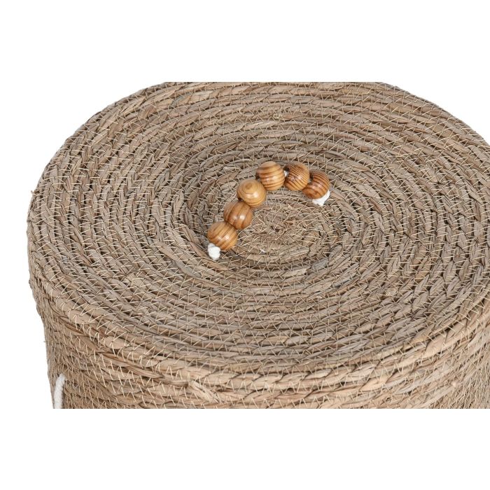 Cesta Basicos DKD Home Decor Natural 41 x 38 x 41 cm Set de 3 (2 Unidades) 1