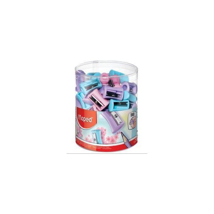 Maped Afilalápices Vivo 1 Agujero Surtidos Pastel -Expositor 75U- Maped Afilalápices Vivo 1 Agujero Surtidos Pastel -Expositor 75U-