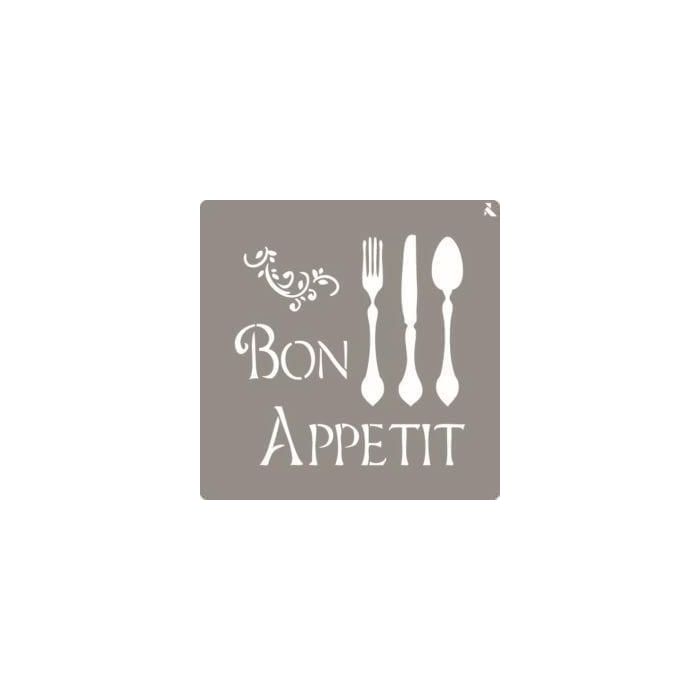 La Pajarita Stencil St-07 Plantilla Decorativa Modelo Bon Appetit La Pajarita Stencil St-07 Plantilla Decorativa Modelo Bon Appetit