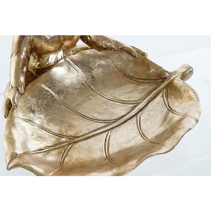 DKD Home Decor Figura Decorativa Colonial Dorada de Resina con Diseño Mono Hoja - 20.4x14.8x23 cm, 0.58 kg 2