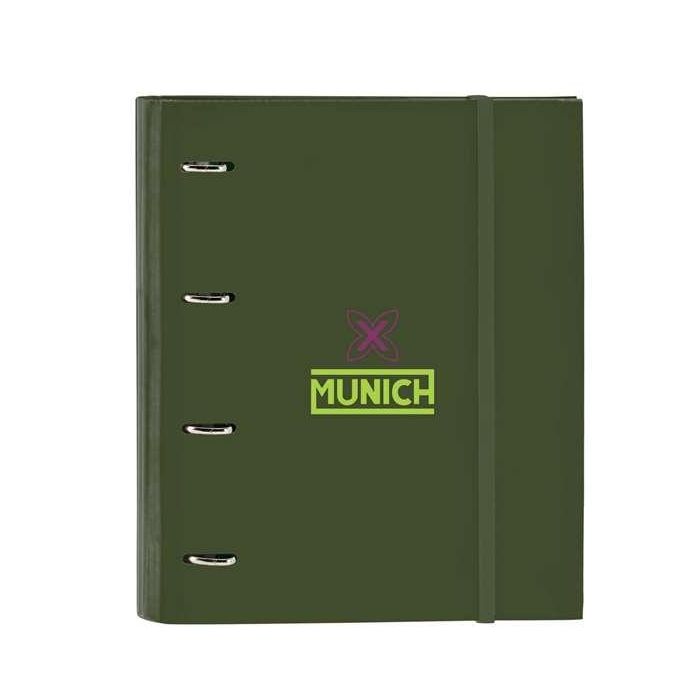Carpeta de anillas Munich Bright khaki Verde 27 x 32 x 3.5 cm Carpeta de anillas Munich Bright khaki Verde 27 x 32 x 3.5 cm