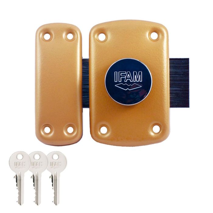Ifam Cerrojo B5/50 Acabado Latonado con 3 Llaves de Serreta 0 Ifam Cerrojo B5/50 Acabado Latonado con 3 Llaves de Serreta 0