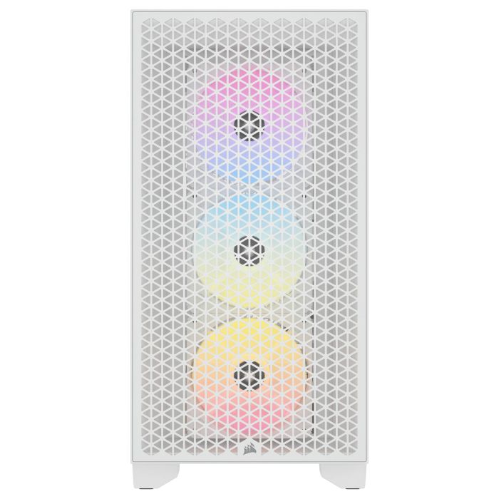 Corsair CC-9011256-WW 3000D RGB Airflow Midi Tower ATX Gaming Caja Blanca con Ventana y Iluminación Multi